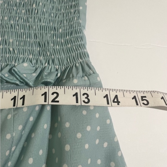 Kittenish Polka Dot Cutout Dress in Light Blue, Medium - Picture 11 of 13